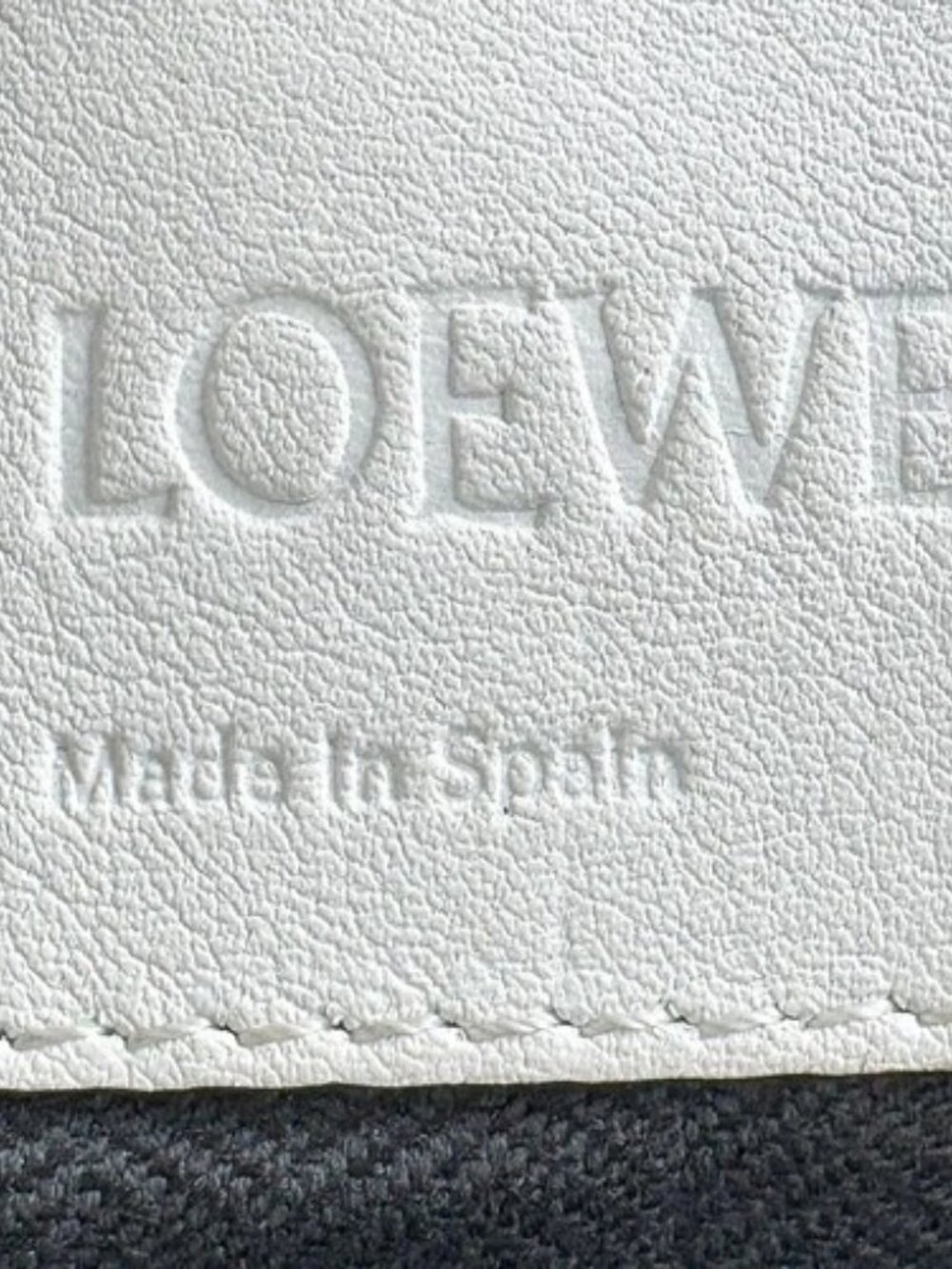Auth LOEWE Hammock Shoulder Bag Handbag White Leather/Silvertone - z8614 - Picture 12 of 12